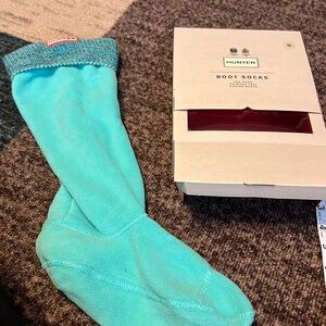 Hunter Boot Socks Black White and Green size medium
